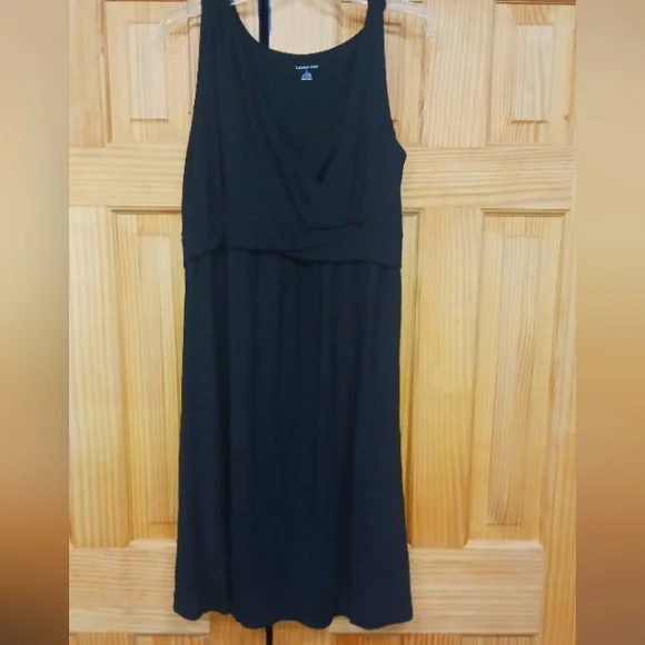 Lands' End | Dresses | Lands End Lands Ladies Large Lg L 2 14 Black Jersey  Dress Spring Summer 78 | Poshmark